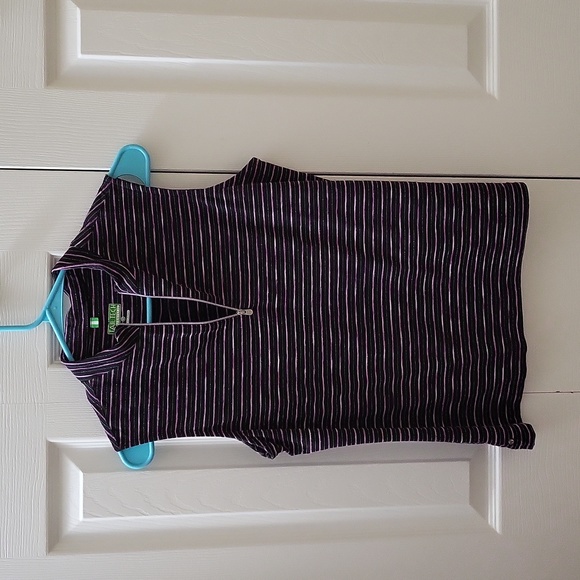 Sparkly half-zipper vest tank top - Picture 1 of 3